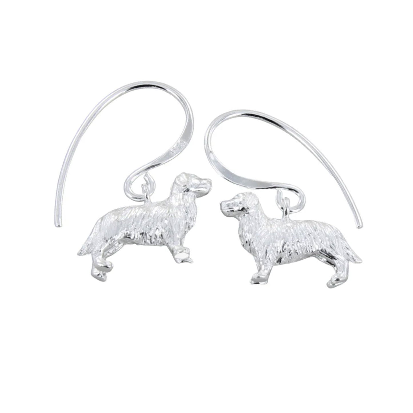 Retriever Recycled Sterling Silver Drop Earrings - Cotswold Jewellery