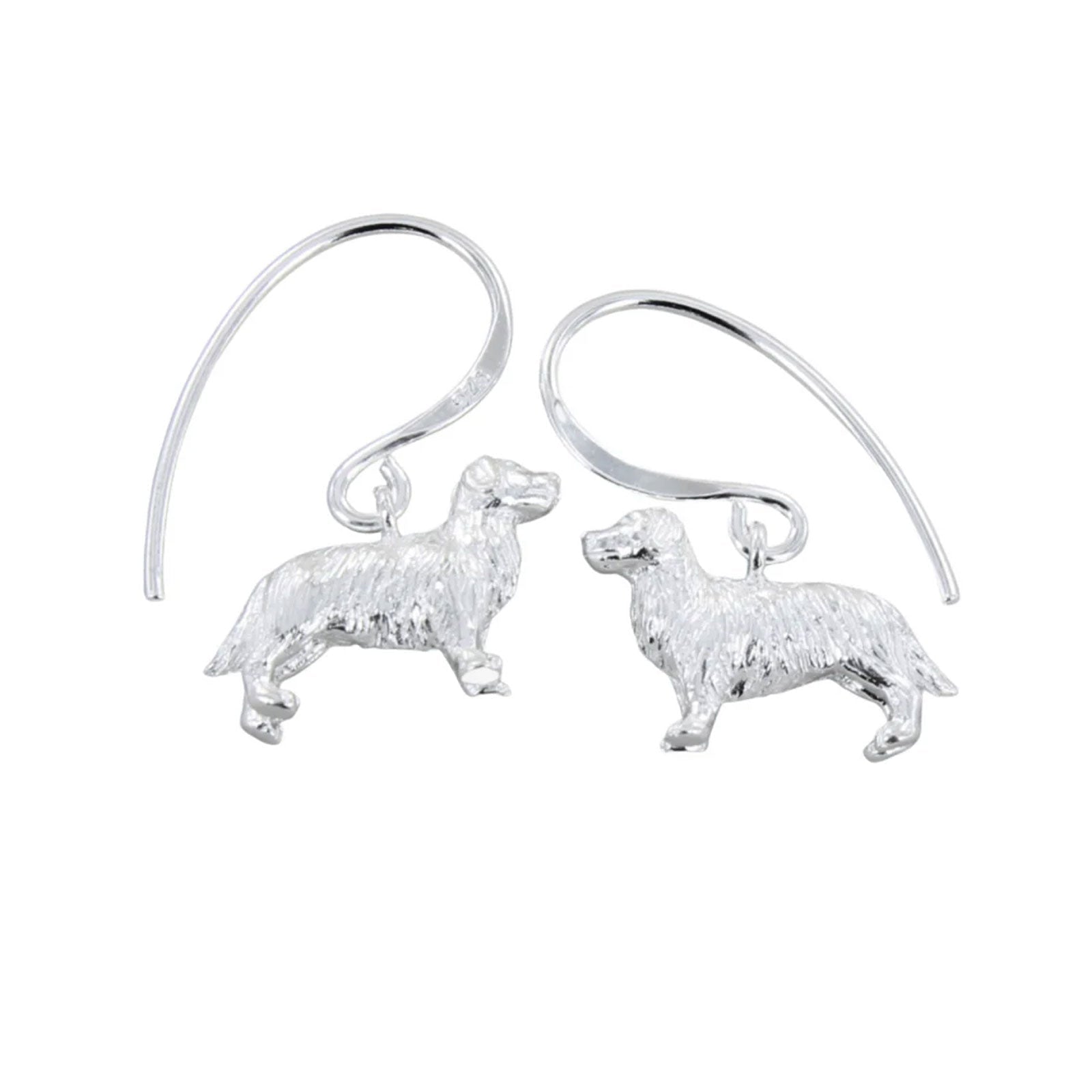 Retriever Recycled Sterling Silver Drop Earrings - Cotswold Jewellery