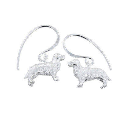 Retriever Recycled Sterling Silver Drop Earrings - Cotswold Jewellery