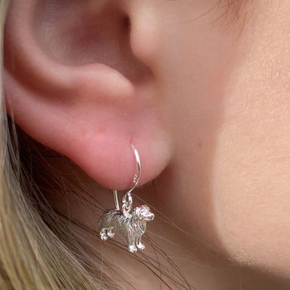 Retriever Recycled Sterling Silver Drop Earrings - Cotswold Jewellery