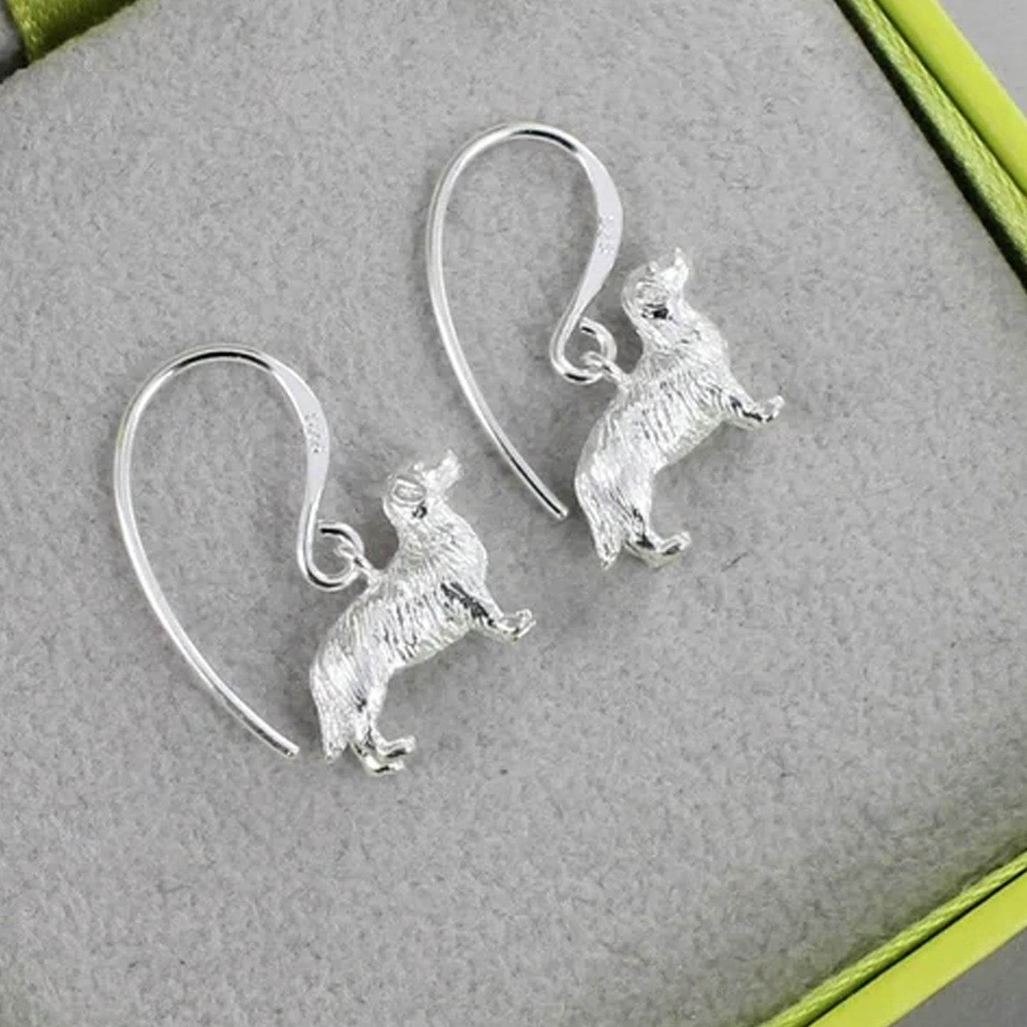 Retriever Recycled Sterling Silver Drop Earrings - Cotswold Jewellery