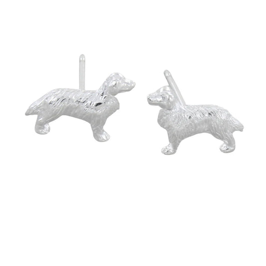Retriever Sterling Silver Stud Earrings - Cotswold Jewellery
