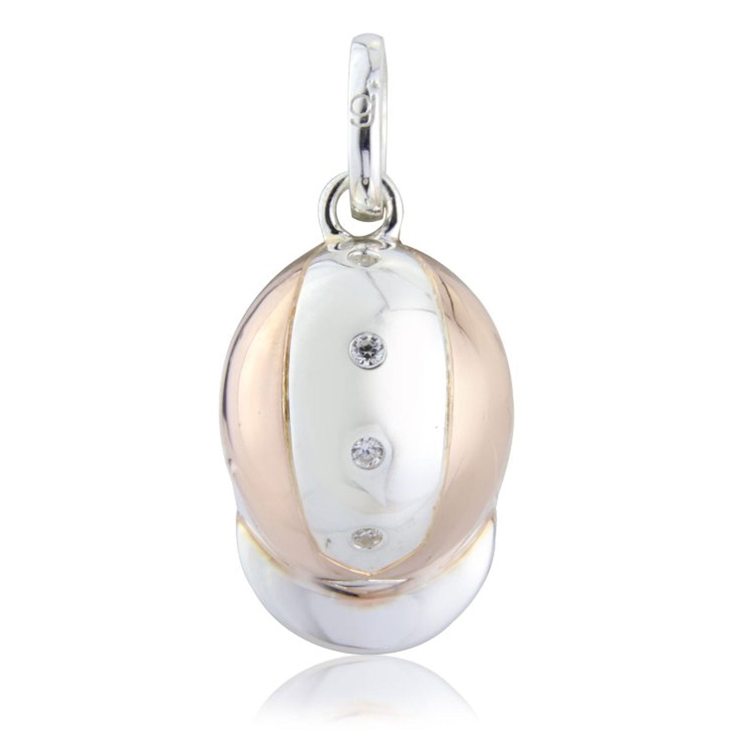 Riding Hat Recycled Sterling Silver Charm - Cotswold Jewellery