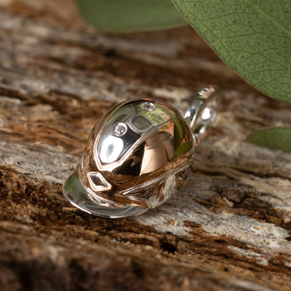 Riding Hat Recycled Sterling Silver Charm - Cotswold Jewellery