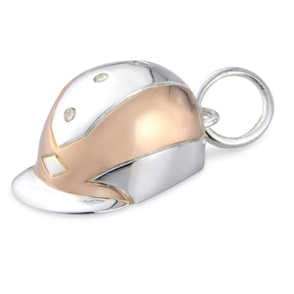 Riding Hat Recycled Sterling Silver Charm - Cotswold Jewellery