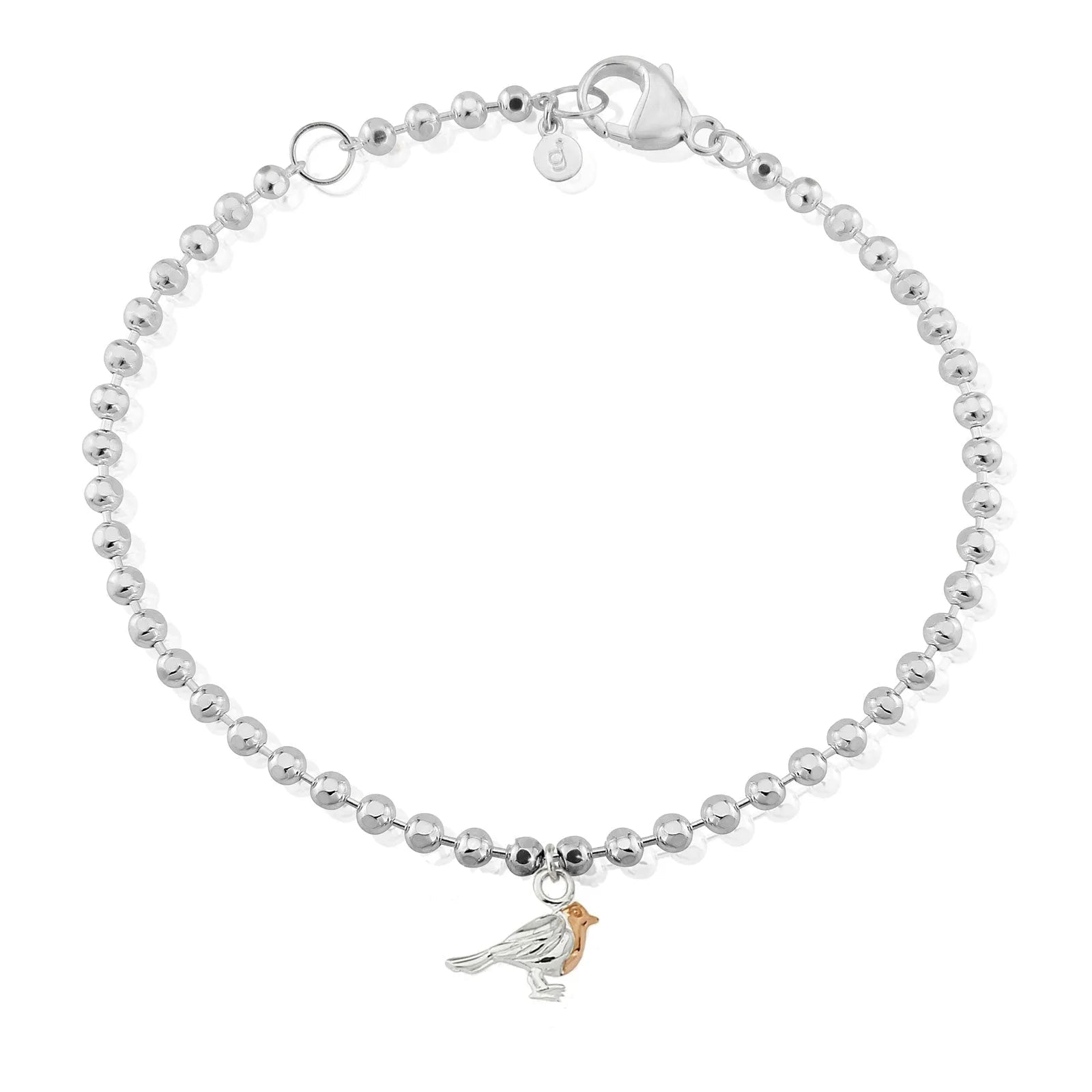 Robin Beaded Recycled Sterling Silver Bracelet - Cotswold Jewellery