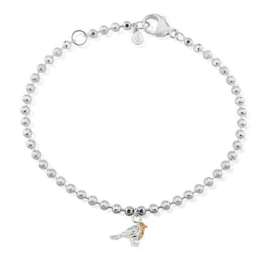 Robin Beaded Recycled Sterling Silver Bracelet - Cotswold Jewellery