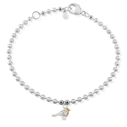 Robin Beaded Recycled Sterling Silver Bracelet - Cotswold Jewellery