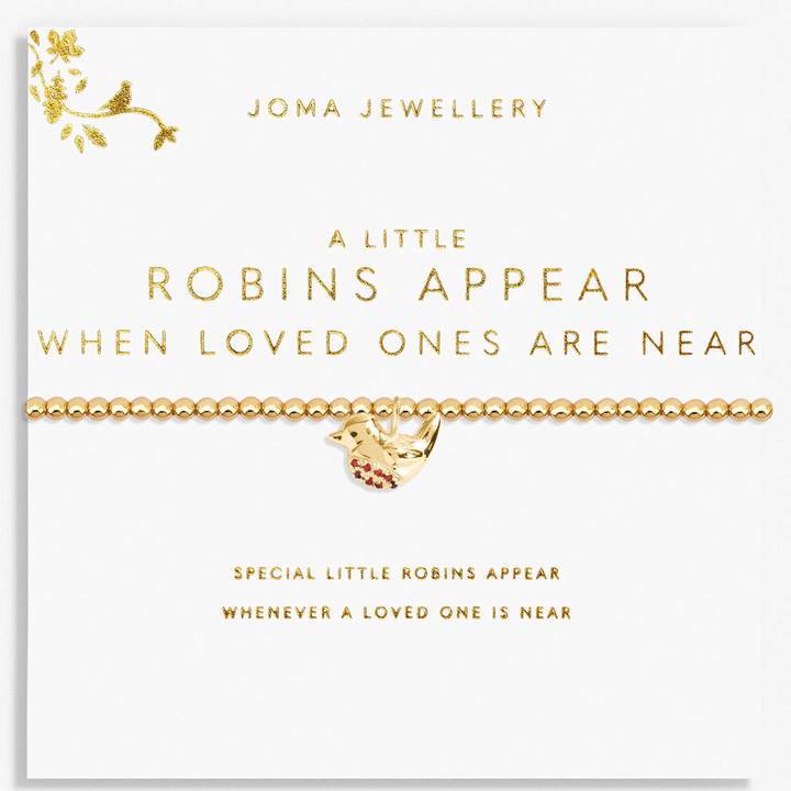 Joma Jewellery A Little Robins Appear in Gold Bracelet