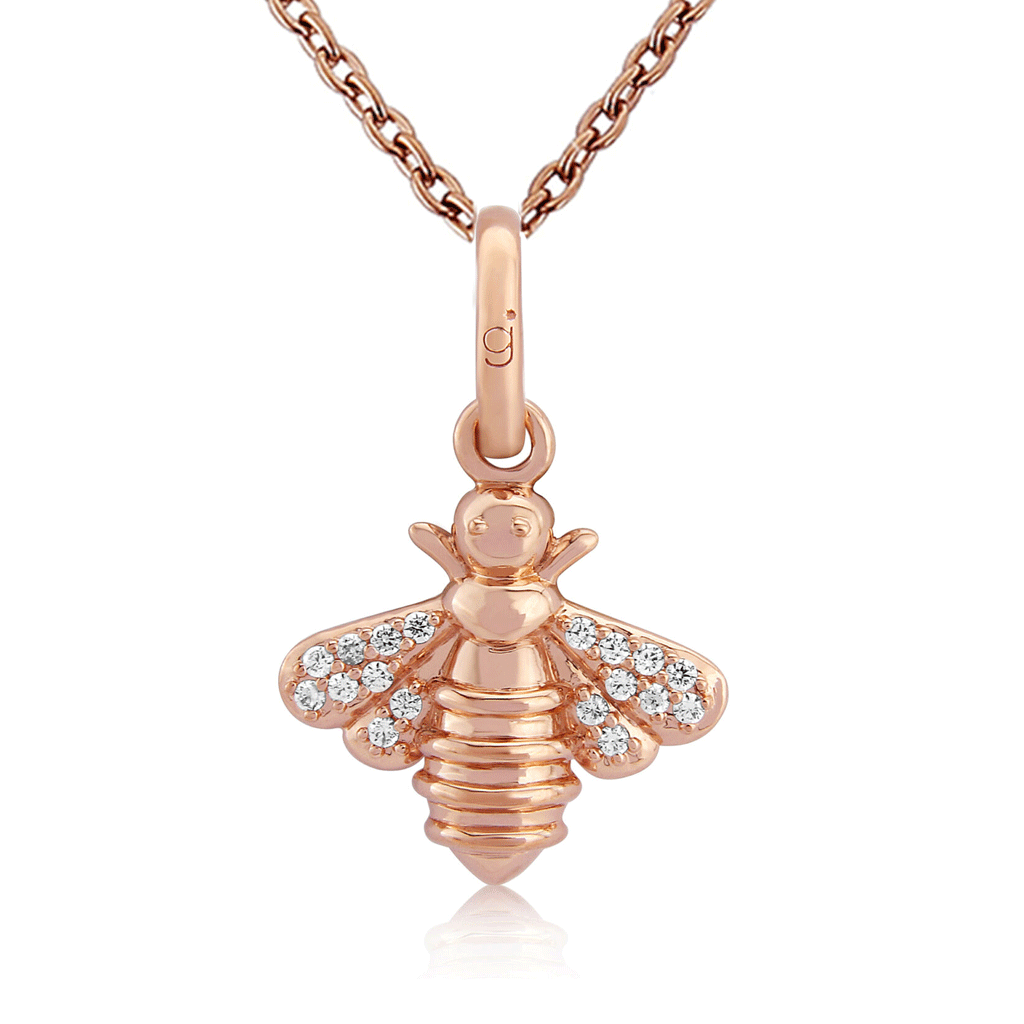 Rose Gold Bee Necklace - Cotswold Jewellery