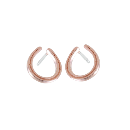 Rose Gold Horseshoe Earrings - Cotswold Jewellery
