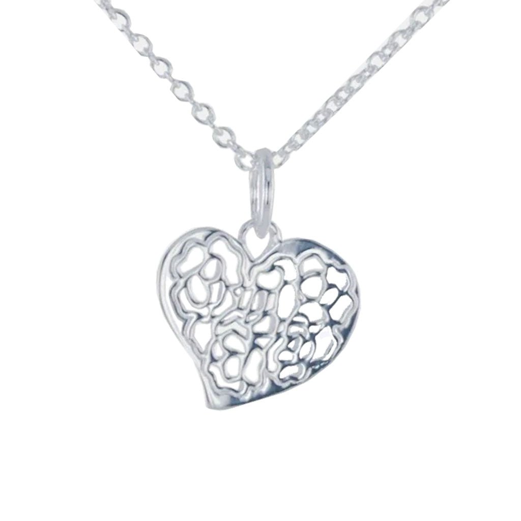 Roses Heart Necklace - Cotswold Jewellery