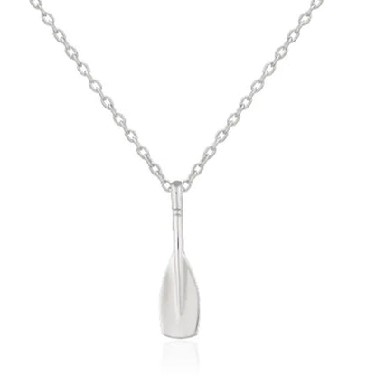rowing oar necklace on white background