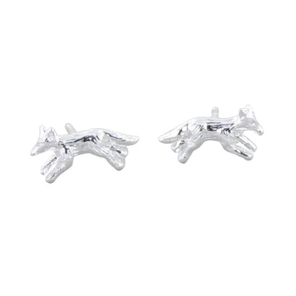 Running Fox Silver Earrings