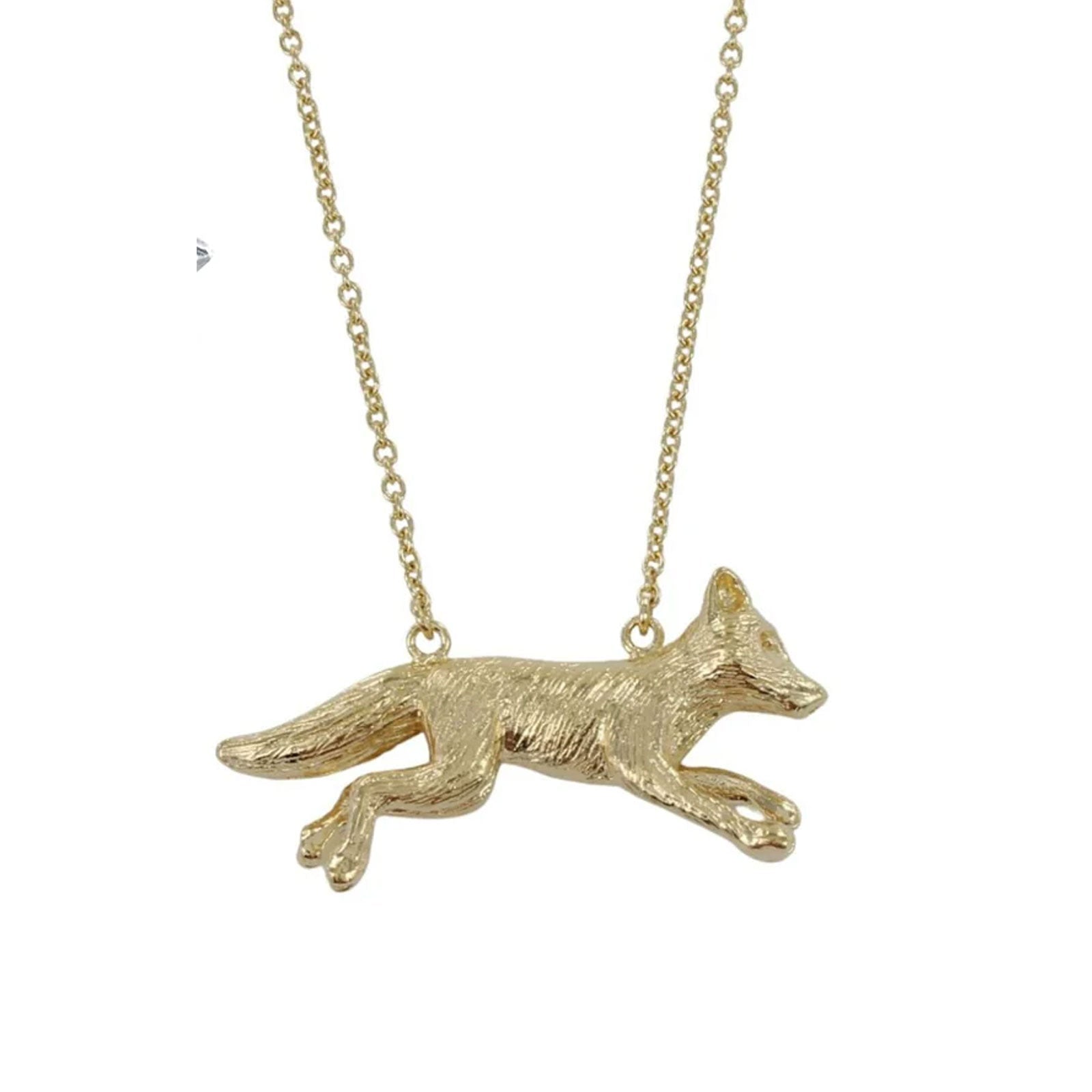 Running Fox Gold Necklace - Cotswold Jewellery
