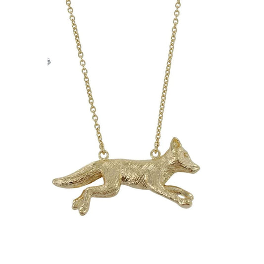 Running Fox Gold Necklace - Cotswold Jewellery
