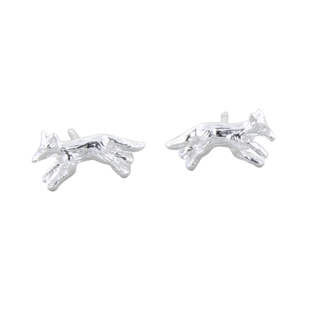 Running Fox Silver Earrings - Cotswold Jewellery
