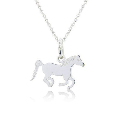 Running Pony Recycled Sterling Silver Charm - Cotswold Jewellery