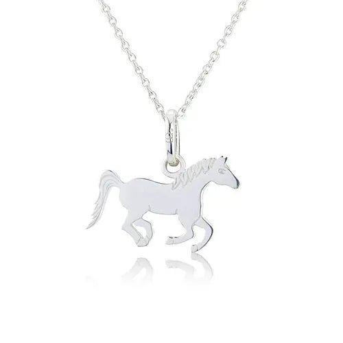 Running Pony Recycled Sterling Silver Necklace - Cotswold Jewellery