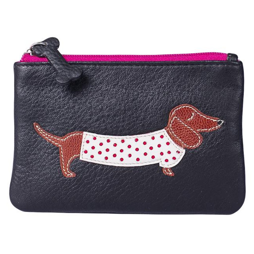 Sausage Dog Coin Purse Black - Cotswold Jewellery