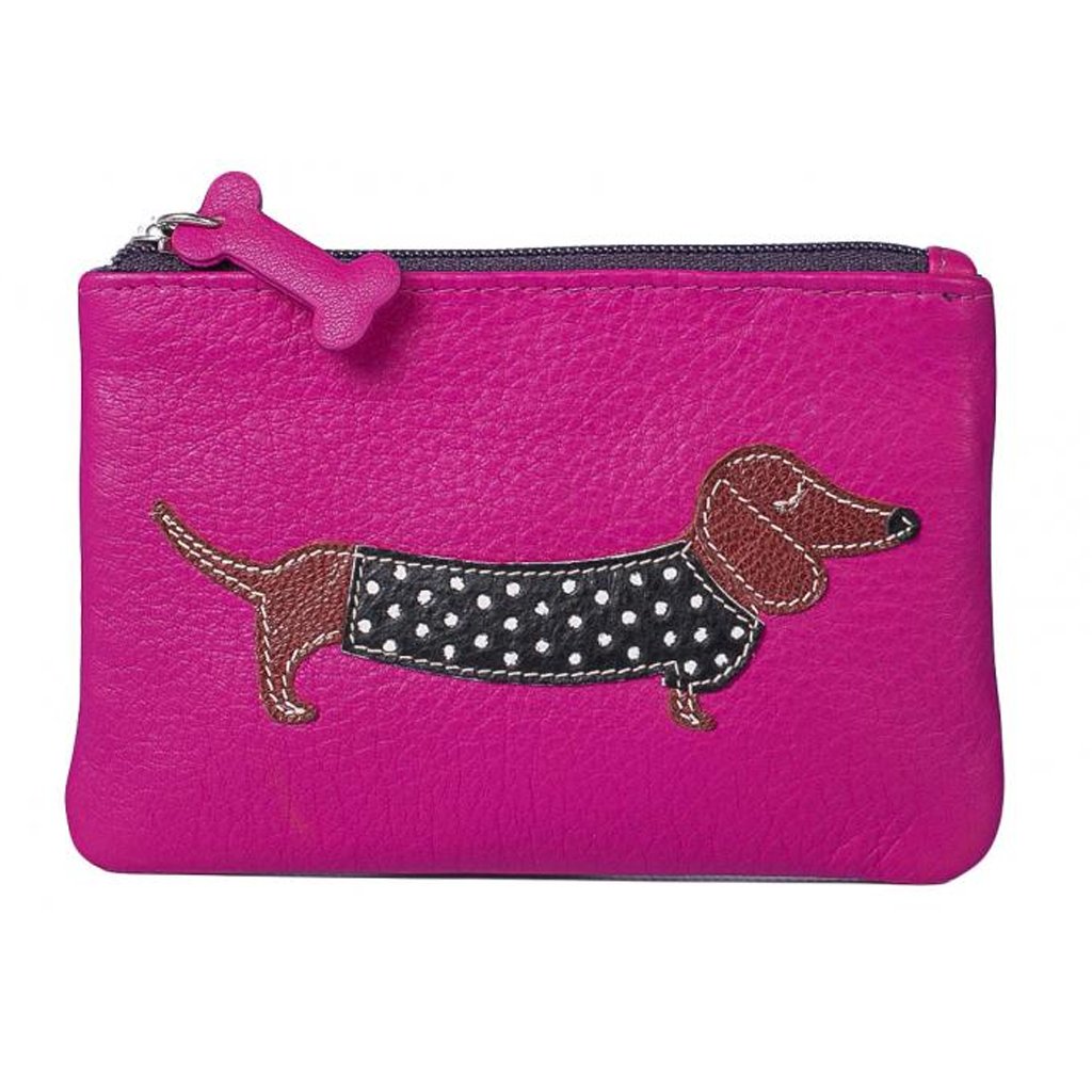 Sausage Dog Coin Purse Pink - Cotswold Jewellery
