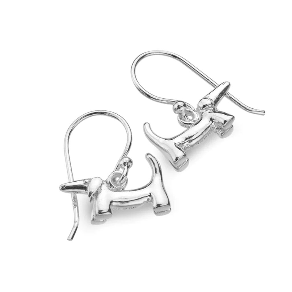 Sausage Dog Sterling Silver Earrings - Cotswold Jewellery