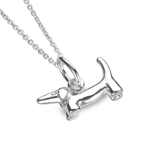 Sausage Dog Sterling Silver Necklace - Cotswold Jewellery