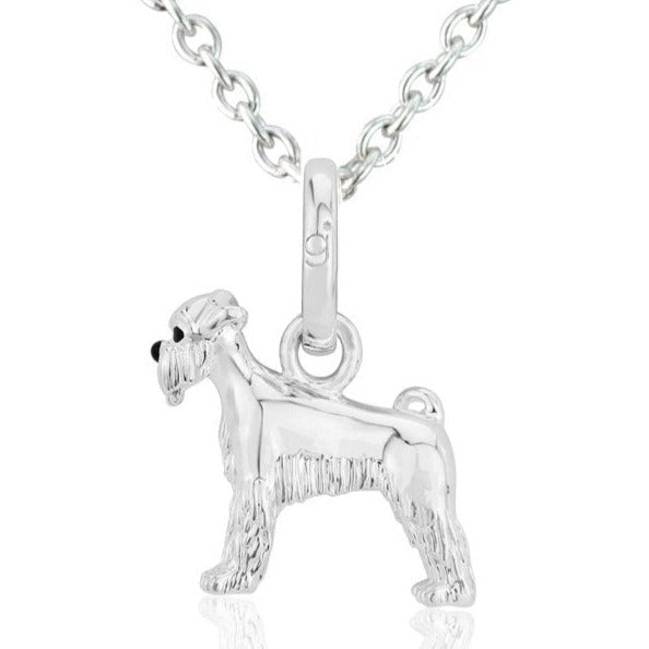 Schnauzer Dog Recycled Sterling Silver Necklace - Cotswold Jewellery