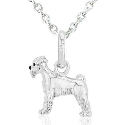 Schnauzer Dog Recycled Sterling Silver Necklace - Cotswold Jewellery