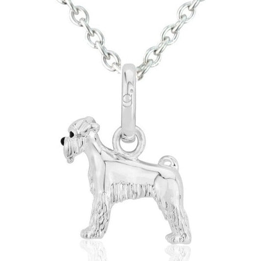 Schnauzer Dog Recycled Sterling Silver Necklace - Cotswold Jewellery