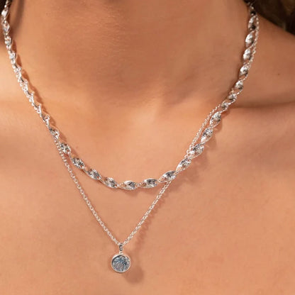 Luxury Ocean Twist Necklace & Earrings Set