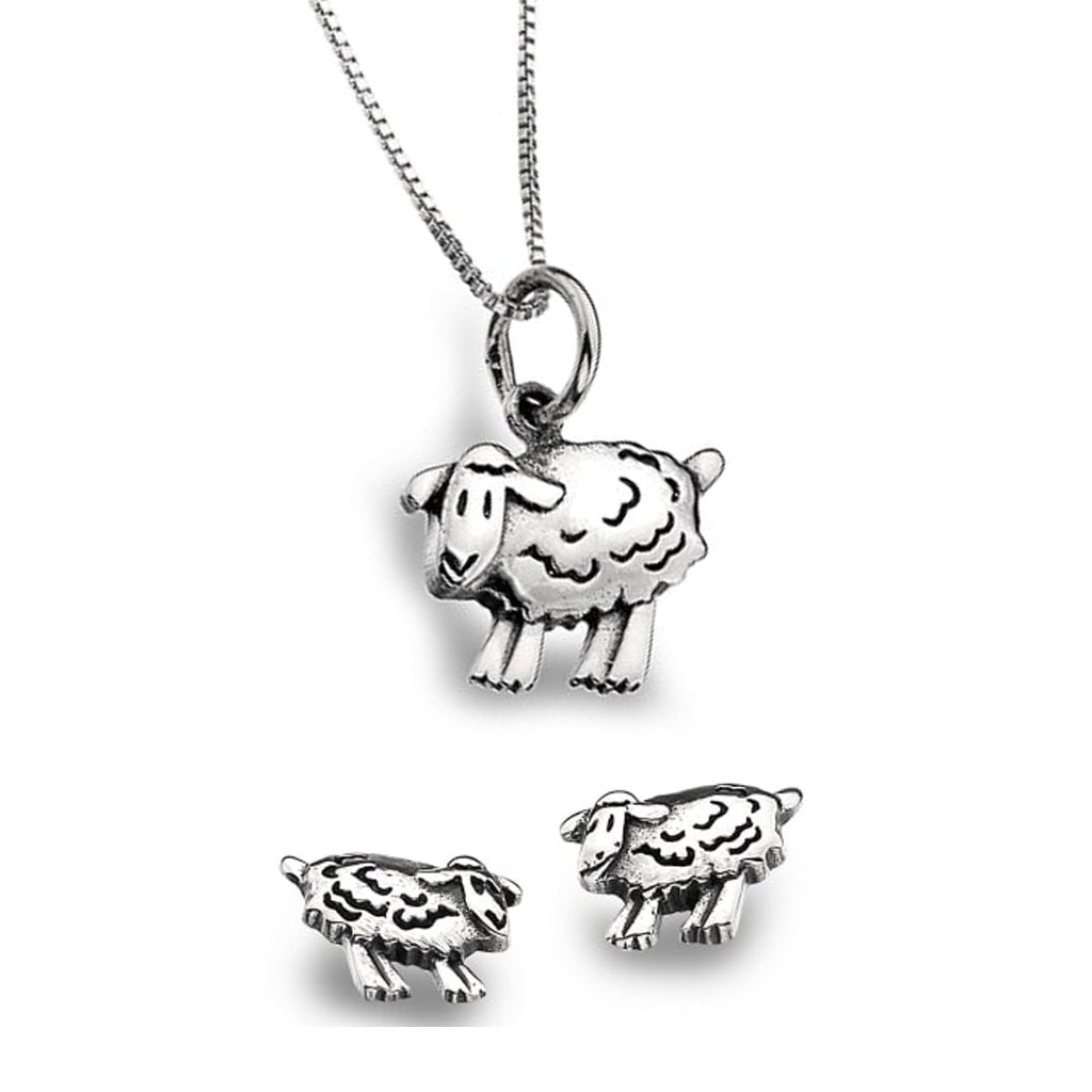 Sheep Necklace & Sheep Earrings Set - Cotswold Jewellery
