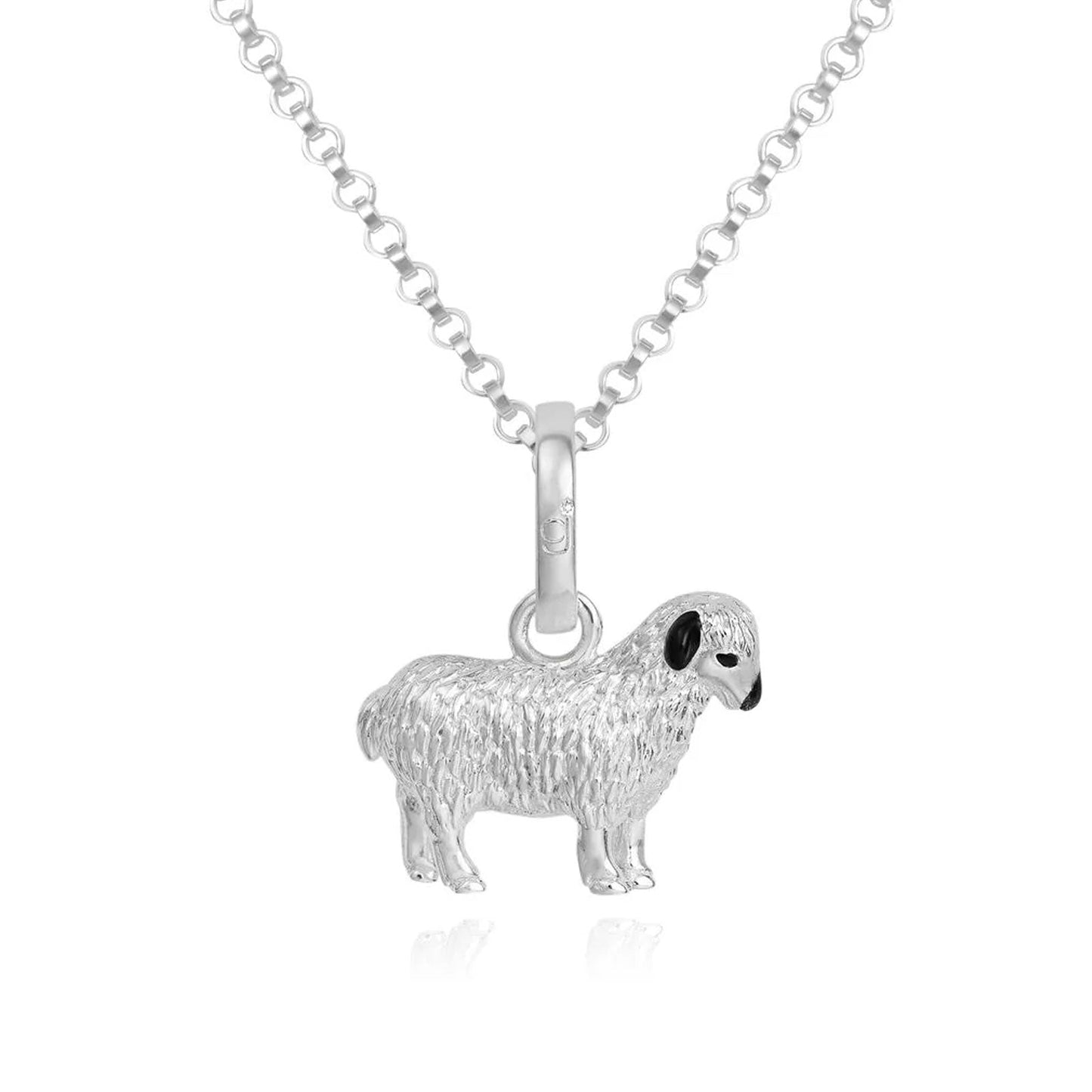 Sheep Recycled Sterling Silver Necklace - Cotswold Jewellery