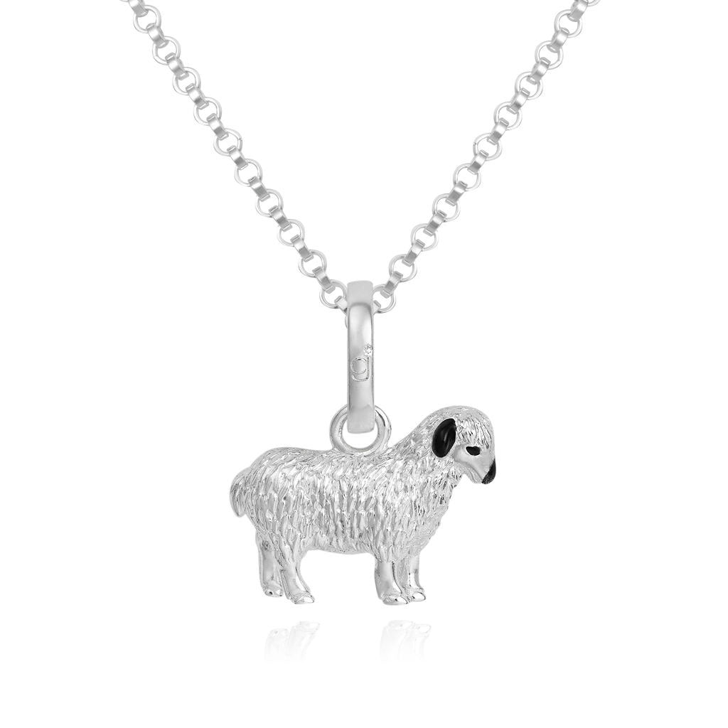 Sheep Sterling Silver Necklace - Cotswold Jewellery