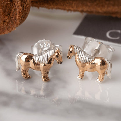 Shetland Pony Recycled Sterling Silver Earrings - Cotswold Jewellery