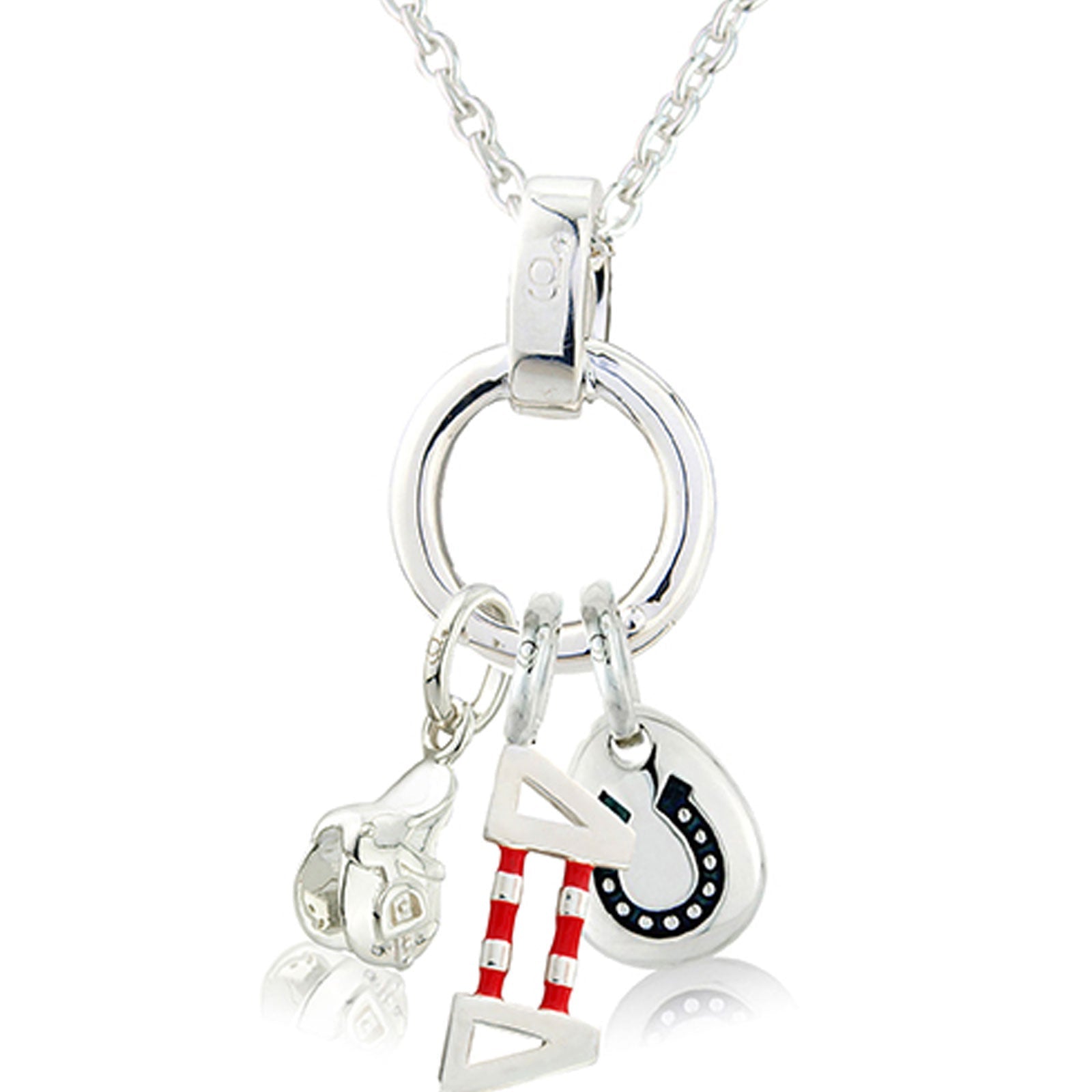 Show Jump Recycled Sterling Silver Charm - Cotswold Jewellery
