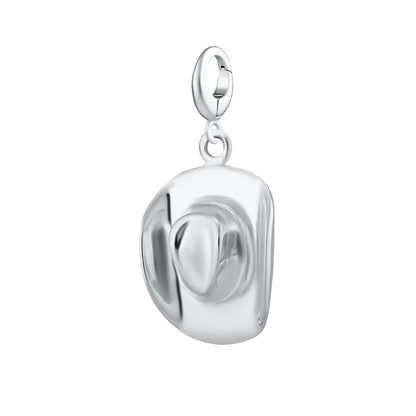 Silver pendant on a white background
