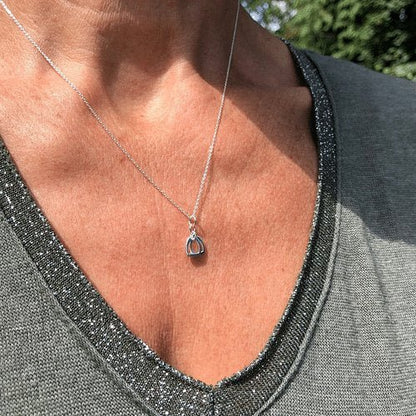 Silver Double Stirrup Necklace - Cotswold Jewellery