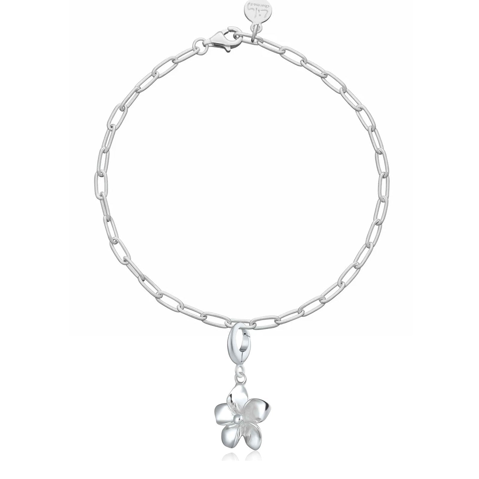 Silver Flower Charm Bracelet - Cotswold Jewellery