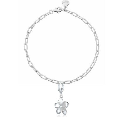 Silver Flower Charm Bracelet - Cotswold Jewellery