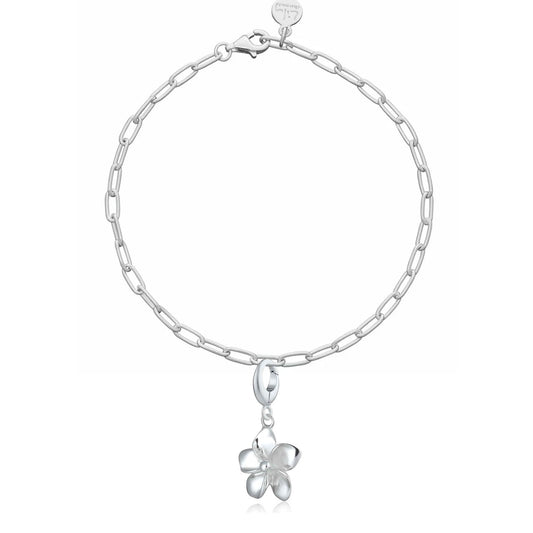 Silver Flower Charm Bracelet - Cotswold Jewellery