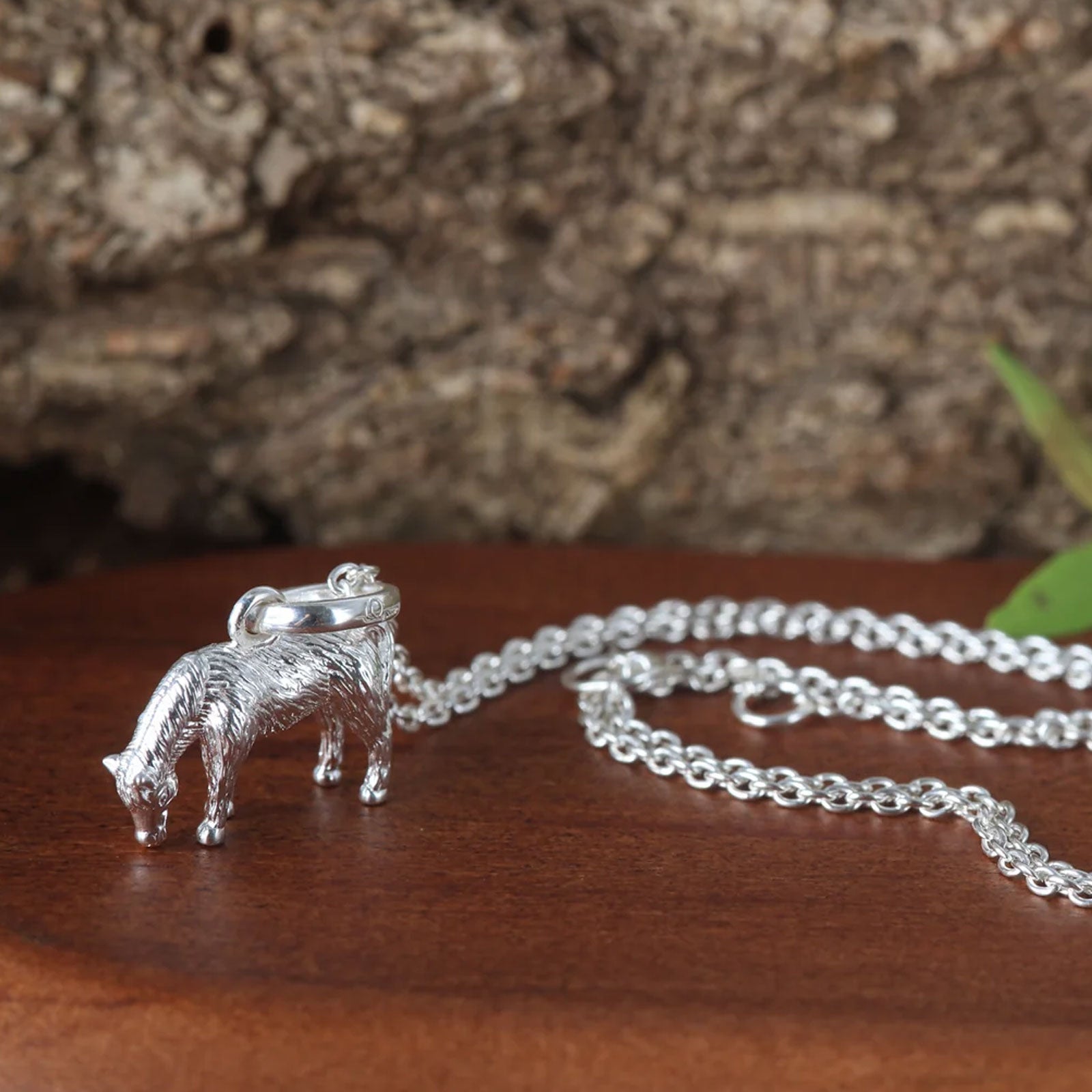 pony silver necklace