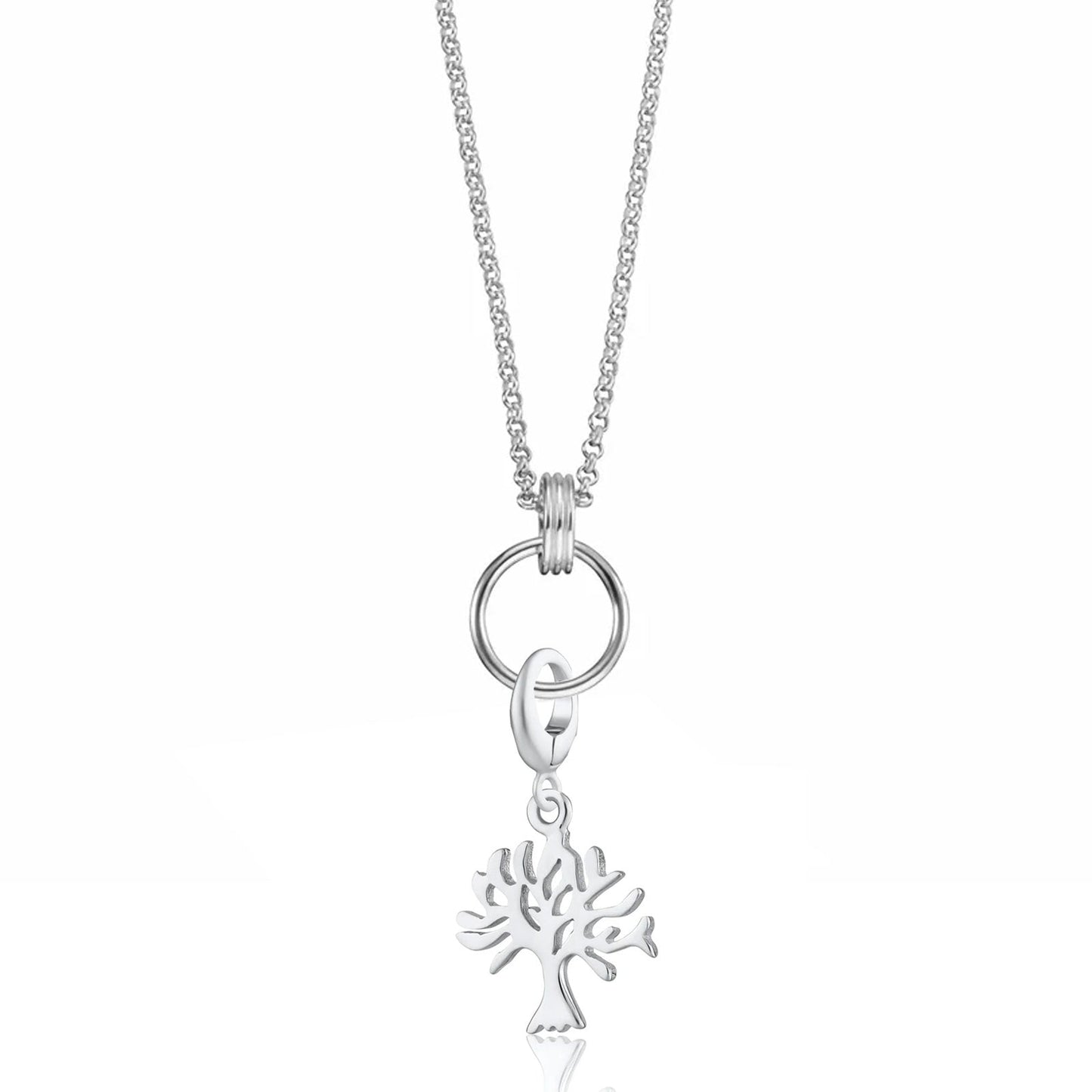 Silver Tree Charm Necklace - Cotswold Jewellery