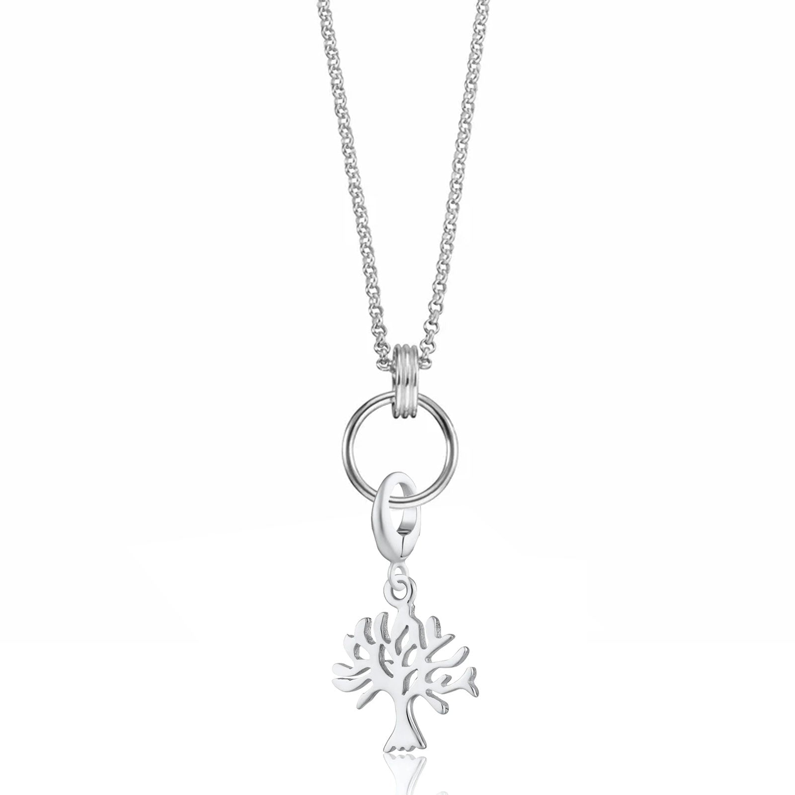 Silver Tree Charm Necklace - Cotswold Jewellery