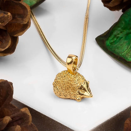 Small Hedgehog Golden Necklace - Cotswold Jewellery