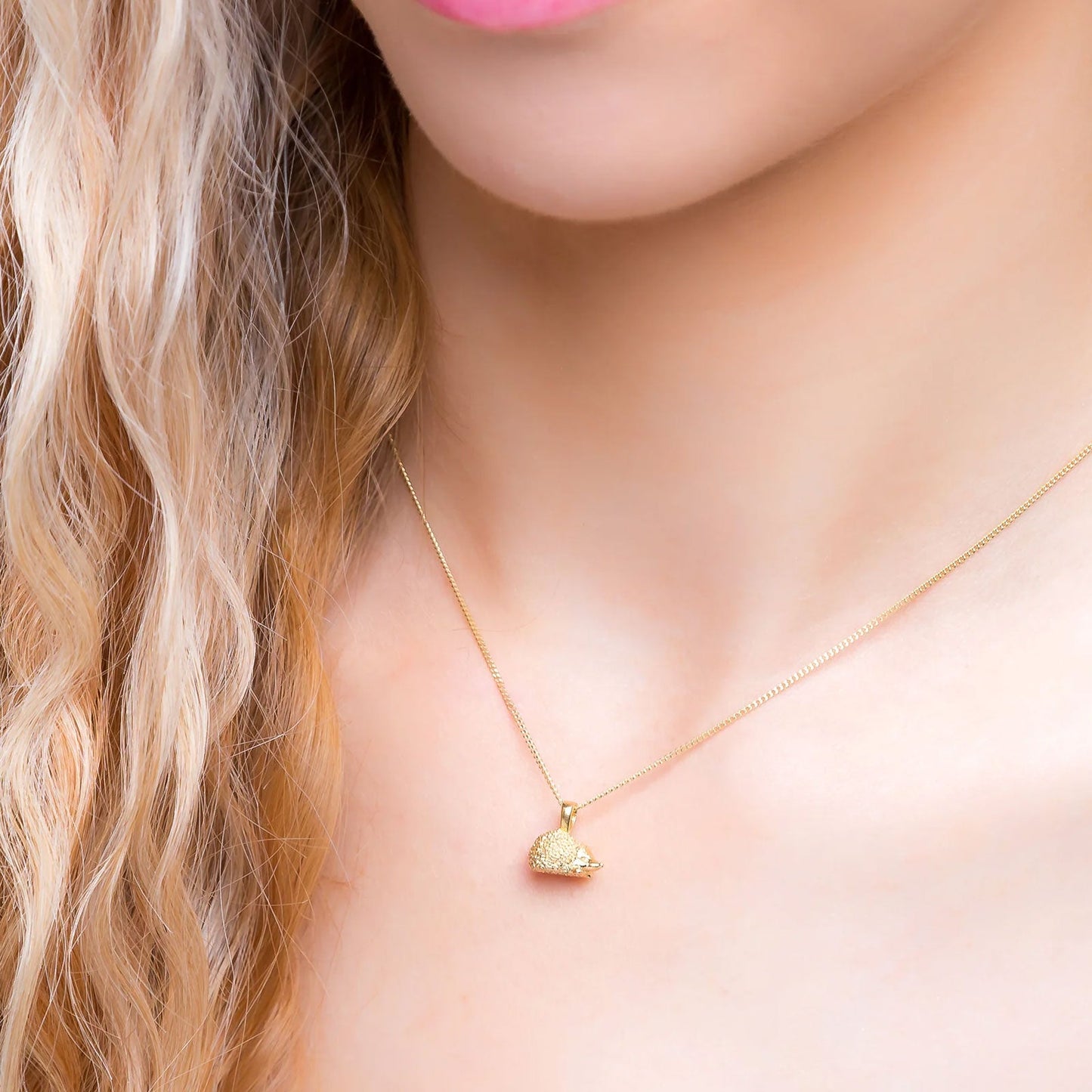 Small Hedgehog Golden Necklace - Cotswold Jewellery