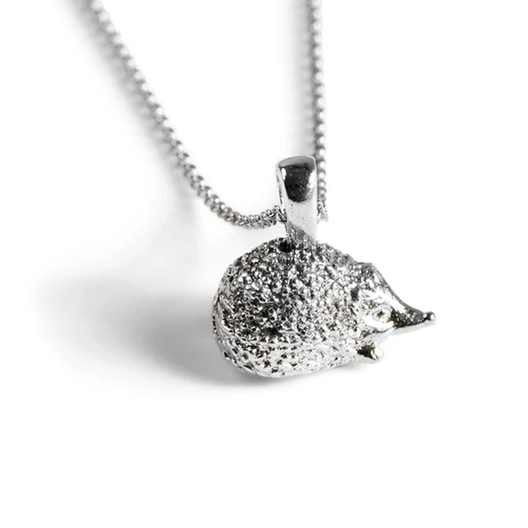 Small Hedgehog Sterling Silver Necklace - Cotswold Jewellery