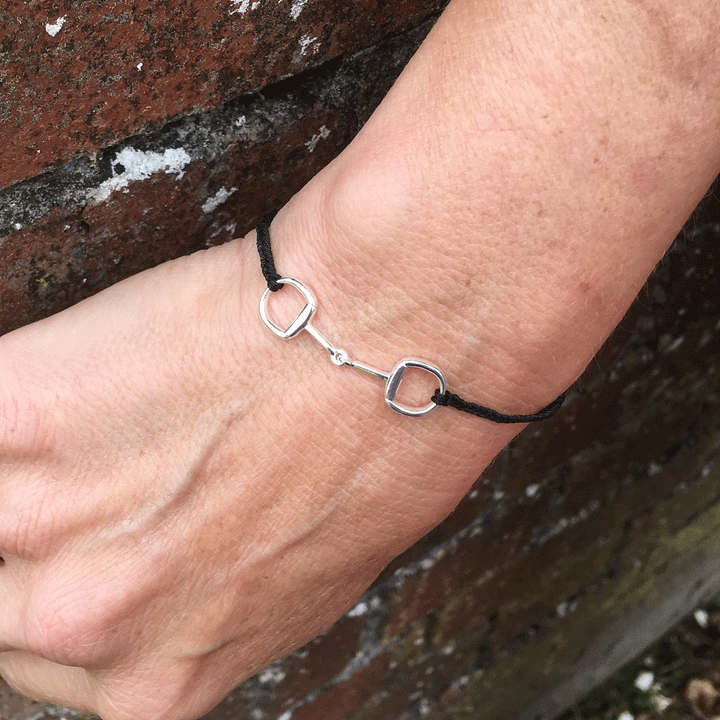 Snaffle Bit Black Friendship Bracelet - Cotswold Jewellery