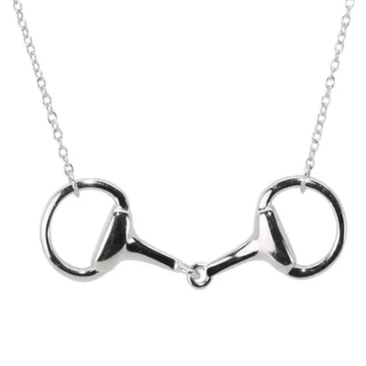 Pegasus Sterling Silver Snaffle Necklace