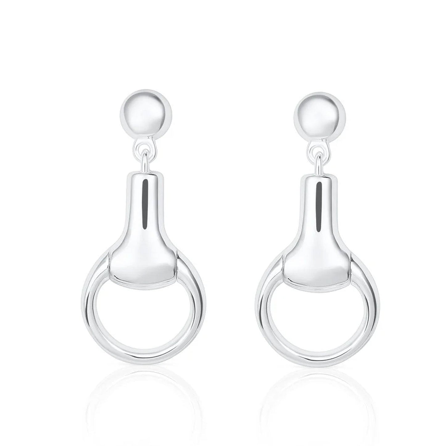 Snaffle Bit Recycled Sterling Silver Earrings - Cotswold Jewellery